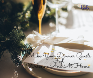 Make your dinner guests feel welcome and at home interior design tips by Jayne Triggs 